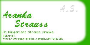 aranka strauss business card